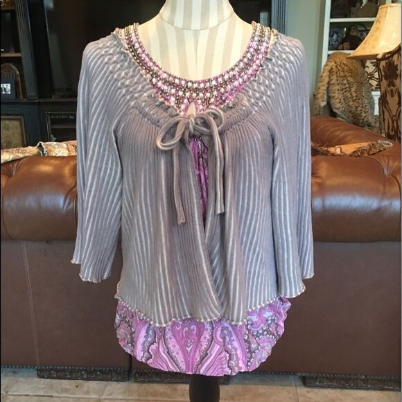 GORGEOUS CRYSTAL Silk Tank w Stretch! - Picture 13 of 16